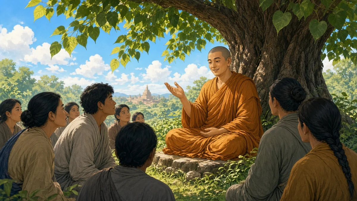 因と縁が和合して果が生まれる縁起の図