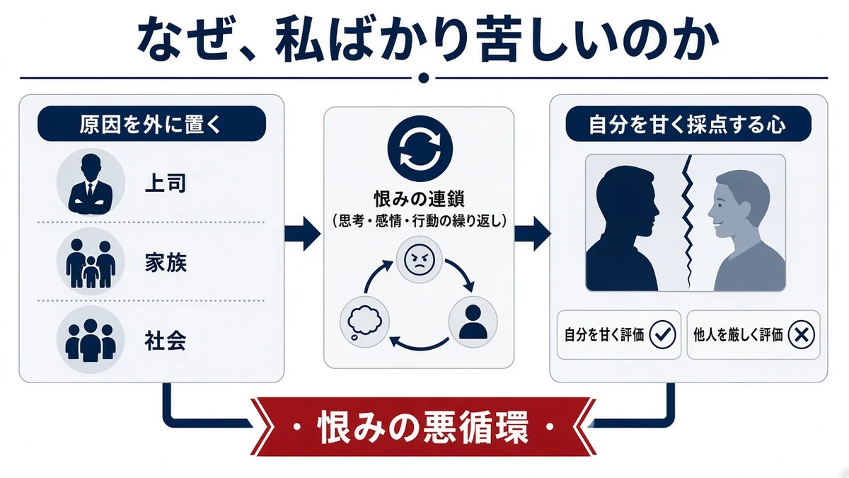 自分の事情だけが大きく見え、相手の事情が見えなくなる心の偏り