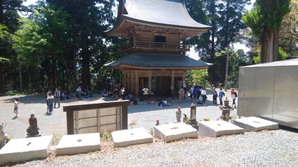 2018年、釈迦院の境内前方の工事の様子