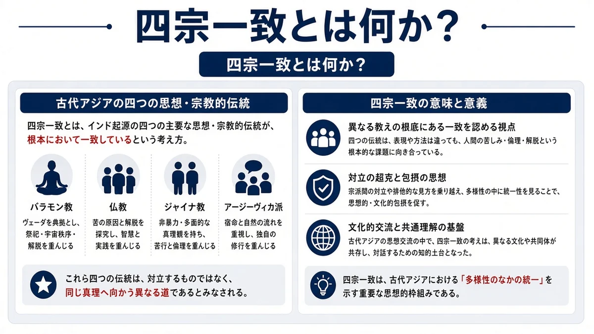 四宗一致とは何か？の要点をまとめた図