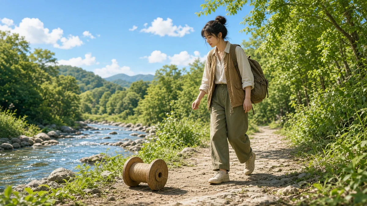 糸巻きがほどけるまで転がり続ける宿命論のたとえ